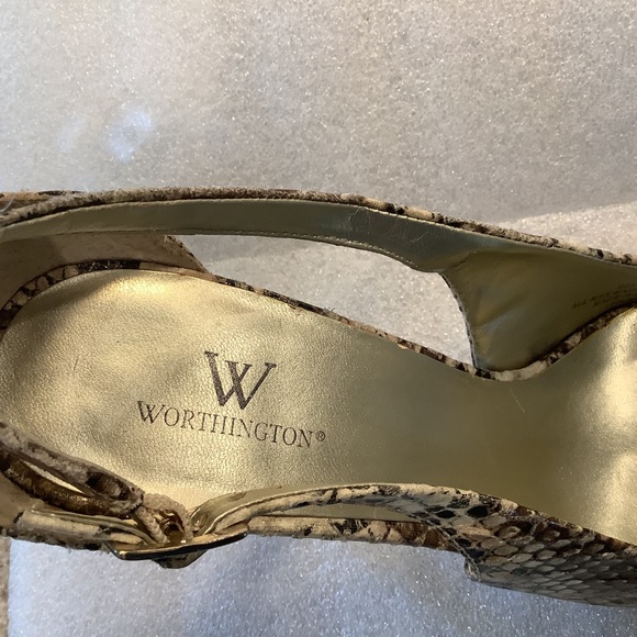 Worthington Women's Snake Print Stiletto Heels Peep Toe Size 10 - Picture 6 of 7